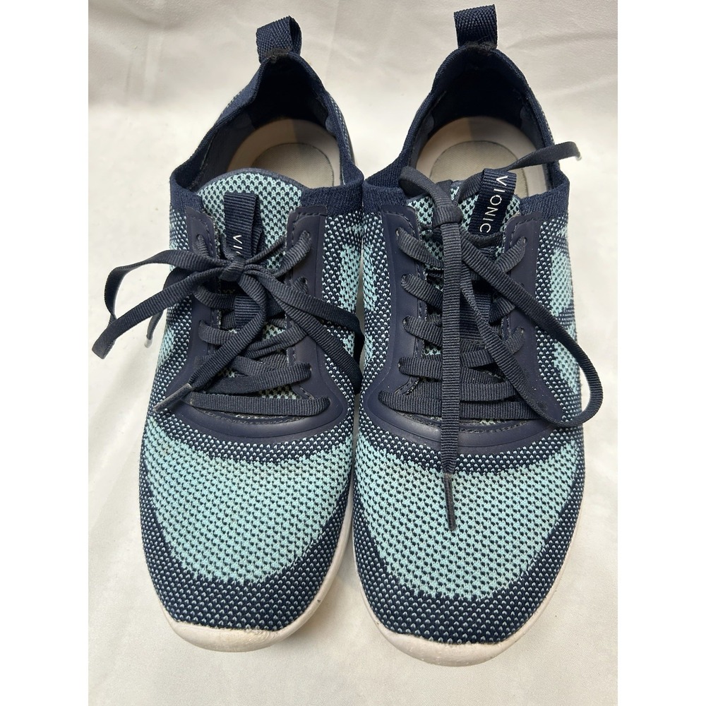 Vionic Lenora Sneakers Womens  Size 7 Teal Blue Lightweight Comfort Arch Support